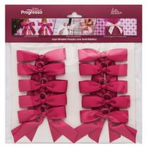 Laço de Cetim Simples Pink P com Anel Elástico - Progresso Laço de Cetim Simples Pink P com Anel Elástico - Progresso