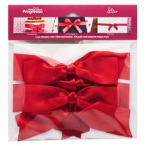 Laço de Cetim Simples Vermelho G com Cinta Horizontal - Progresso