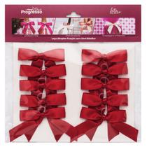 Laço de Cetim Simples Vermelho P com Anel Elástico - Progresso