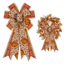 Laço de coroa de outono ALIBBON grande manta de búfalo laranja Laço de coroa de outono ALIBBON grande manta de búfalo laranja