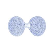 Laço de crochê 3x5cm cor 006 azul bebê pct c/10 unidades Laço de crochê 3x5cm cor 006 azul bebê pct c/10 unidades