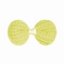 Laço de crochê 3x5cm cor 133 amarelo bebê pct c/10 unidades