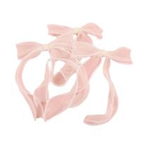 Laço De Fita De Renda Transparente Com Fio Pérola 3 Peças 22.3x14.5cm Decoração Para Casamento E