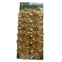 Laço de Natal Dourado Hz60-1029 06x07cm 12 unids. - Brasil Natal