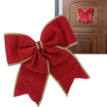 Laço De Natal Enfeite Natalino Grande Decoraçao Arvore Casa Porta Janela Guirlanda Merry Christimas Festa Evento Comemoraçao Fim de Ano Ornamentaçao M