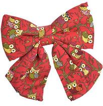 Laço de Natal Grande Decorativo Vermelho 35cm Coruja
