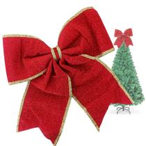 Laço De Natal Grande Fita Natalina Decoraçao Arvore Porta Janela Guirlanda Enfeite Casa Loja Comercio Festa Evento Comemoraçao Fim de Ano Merry Christ