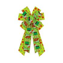 Laço De Natal Grande Vermelho E Verde Com Glitter Para Guirlanda, Porta Da Frente, Decoração De