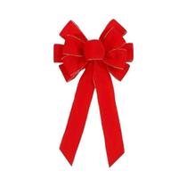 Laço De Natal Vermelho Para Árvore Com Borda Dourada Brilhante Grande Decoração Para Porta Externa Laço De Natal Vermelho Para Árvore Com Borda Dourada Brilhante Grande Decoração Para Porta Externa