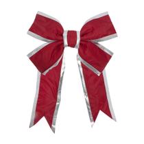 Laço de Natal Vickerman 46 cm vermelho prateado nylon ao ar livre Laço de Natal Vickerman 46 cm vermelho prateado nylon ao ar livre