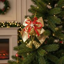Laço Dourado Com Sinos Enfeite Natalino
