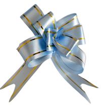 laço fácil c/filete ouro 18mmx33cm c/100 unidades azul claro