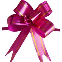 laço fácil c/filete ouro 18mmx33cm c/100 unidades pink