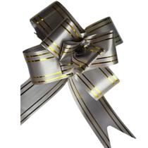 laço fácil c/filete ouro 18mmx33cm c/100 unidades prata