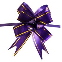 laço fácil c/filete ouro 18mmx33cm c/100 unidades roxo