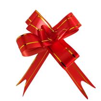 laço fácil c/filete ouro 18mmx33cm c/100 unidades vermelho