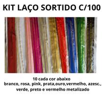 laço fácil c/filete ouro 18mmx33cm c/140 unidades sortido