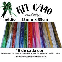 laço fácil c/filete ouro 18mmx33cm c/140 unidades sortido