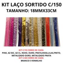 laço fácil c/filete ouro 18mmx33cm c/150 unidades