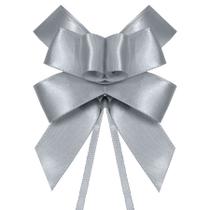 Laço Fácil de Fita de Cetim - Prateado - 22mm - 5 unidades - Progresso - Rizzo Laço Fácil de Fita de Cetim - Prateado - 22mm - 5 unidades - Progresso - Rizzo