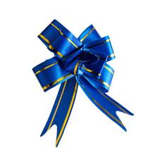 laço fácil filete ouro 18mmx33cm c/100 unidades azul escuro laço fácil filete ouro 18mmx33cm c/100 unidades azul escuro