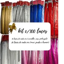 laço facil kit 100 unidades 12mmx21cm cores sortidas