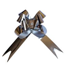 laço fácil metalizado 18mmx33cm c/100 unidades prata