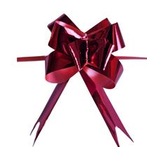 laço fácil metalizado 18mmx33cm c/100 unidades vermelho