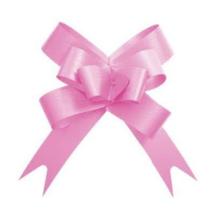 Laço Fácil Para Presente Pronto - 15x270mm 100 Unidades Rosa
