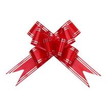 Laço Fácil Vermelho 30x480mm C/ Filete Prata 10u P/ Presente Laço Fácil Vermelho 30x480mm C/ Filete Prata 10u P/ Presente