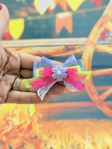 Laço Festa Junina Pipoca Colorê para cachorro e gato