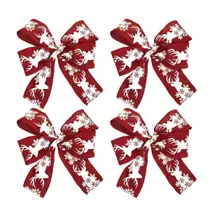 Laço Grande Natal Rena Decoração Árvore Guirlanda 12Un Laço Grande Natal Rena Decoração Árvore Guirlanda 12Un