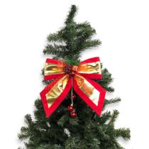 Laço Grande Texturizado de Enfeite para sua árvore de Natal Vermelho e Dourado Laço Grande Texturizado de Enfeite para sua árvore de Natal Vermelho e Dourado