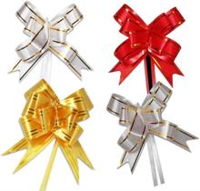 Laço Mágico 100 unidades Para Presente Laço Pronto Fácil 17mm x 34cm Cores Sortidas