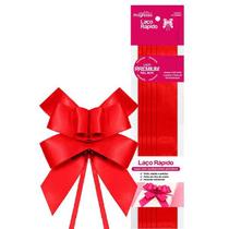 Laço Magico Facil de Cetim Vermelho 22MM com 5 Unidades Nº05 Progresso