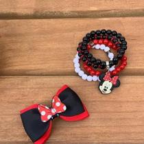 Laço Minnie com pulseira