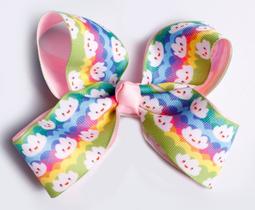 Laço Para Cabelo De Arco-Íris Tic-Tac Infantil