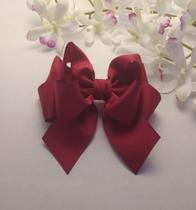Laço para cabelo em gorgorão vermelho