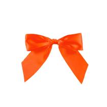 Laço Perfeito de Fita de Cetim com Lacre Prático - Laranja - P 7,5x12,5cm - 3 unidades - Cromus - Rizzo
