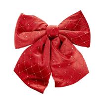 Laço Poliester Vermelho e Dourado 26X23CM