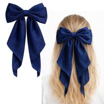 Laço Presilha de Cabelo Estilo Coreano Moda Dorama Grande Toque de Seda (1 Und)