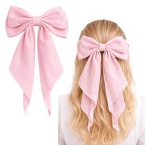 Laço Presilha de Cabelo Estilo Coreano Moda Dorama Grande Toque de Seda (1 Und) Laço Presilha de Cabelo Estilo Coreano Moda Dorama Grande Toque de Seda (1 Und)