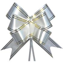 Laco Pronto Decorado 17MMX34CM Branco Fio Dourado