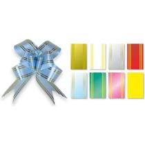 Laço Pronto Decorado 30MM X 50CM com Fio Dourado - Sortido - Pacote com 120 Unidades Laço Pronto Decorado 30MM X 50CM com Fio Dourado - Sortido - Pacote com 120 Unidades