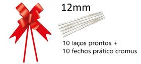 Laço Pronto Liso 12 mm - 10 Unidades + Fecho prático Cromus