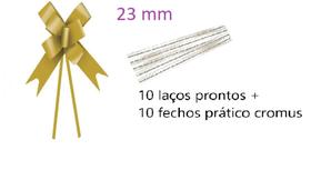 Laço Pronto Liso 23 mm- 10 Unidades + Fecho prático Cromus