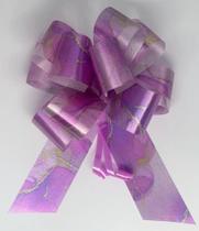 Laço Pronto Para Presente e Embalagem -Flor Grande Marmorizado 10 Unidades