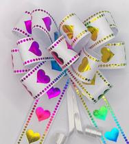 Laço Pronto Para Presente Linha Multicor Pacote com 10 unidades