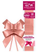 Laço rápido cetim 22mm 5 unid cor 1143 rosa velho progresso