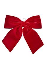 Laço vermelho aveludado enfeite natal vila natalina 60cm Laço vermelho aveludado enfeite natal vila natalina 60cm